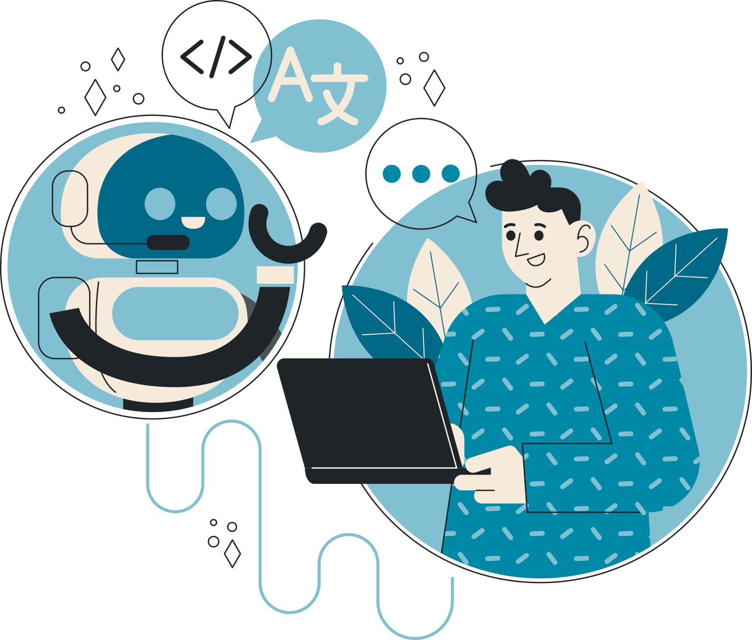 Digital assistant illustration